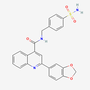 N-[4-(aminosulfonyl)benzyl]-2-(1,3-benzodioxol-5-yl)-4-quinolinecarboxamide