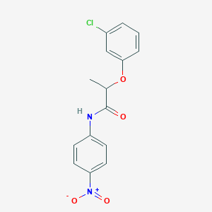 molecular formula C15H13ClN2O4 B4036769 2-(3-chlorophenoxy)-N-(4-nitrophenyl)propanamide 