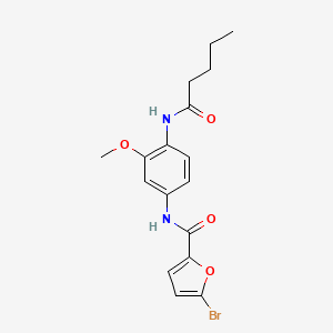 molecular formula C17H19BrN2O4 B4036776 5-bromo-N-[3-methoxy-4-(pentanoylamino)phenyl]furan-2-carboxamide 