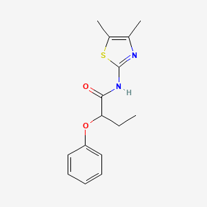 molecular formula C15H18N2O2S B4036797 N-(4,5-dimethyl-1,3-thiazol-2-yl)-2-phenoxybutanamide 