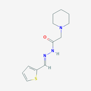 molecular formula C12H17N3OS B403681 2-(1-piperidinyl)-N'-(2-thienylmethylene)acetohydrazide 