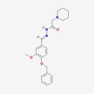 molecular formula C22H27N3O3 B403682 Piperidin-1-yl-acetic acid (4-benzyloxy-3-methoxy-benzylidene)-hydrazide 