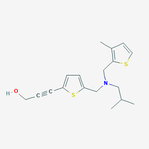 molecular formula C18H23NOS2 B4036820 3-[5-({isobutyl[(3-methyl-2-thienyl)methyl]amino}methyl)-2-thienyl]prop-2-yn-1-ol 