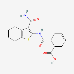 6-[(3-Carbamoyl-4,5,6,7-tetrahydro-1-benzothiophen-2-yl)carbamoyl]cyclohex-3-ene-1-carboxylic acid