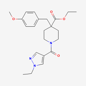 ethyl 1-[(1-ethyl-1H-pyrazol-4-yl)carbonyl]-4-(4-methoxybenzyl)-4-piperidinecarboxylate