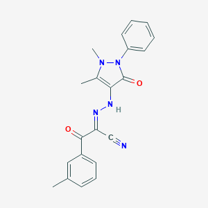 2-[(1,5-dimethyl-3-oxo-2-phenyl-2,3-dihydro-1H-pyrazol-4-yl)hydrazono]-3-(3-methylphenyl)-3-oxopropanenitrile