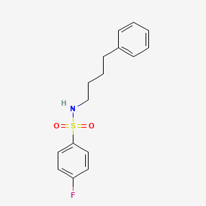 4-fluoro-N-(4-phenylbutyl)benzenesulfonamide