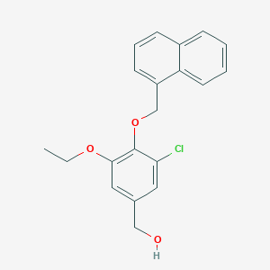 [3-chloro-5-ethoxy-4-(1-naphthylmethoxy)phenyl]methanol