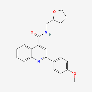 2-(4-methoxyphenyl)-N-[(oxolan-2-yl)methyl]quinoline-4-carboxamide