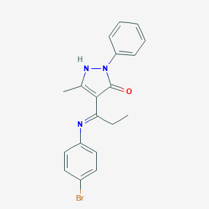 4-[N-(4-bromophenyl)propanimidoyl]-3-methyl-1-phenyl-1H-pyrazol-5-ol