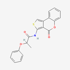 N-(4-oxo-4H-thieno[3,4-c]chromen-3-yl)-2-phenoxypropanamide