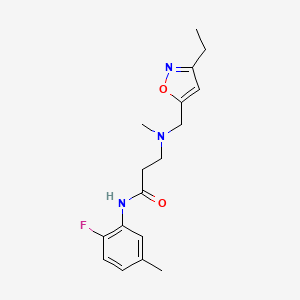 3-[[(3-ethylisoxazol-5-yl)methyl](methyl)amino]-N-(2-fluoro-5-methylphenyl)propanamide