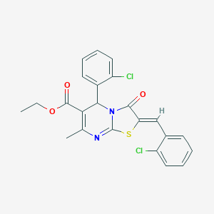 ethyl 2-(2-chlorobenzylidene)-5-(2-chlorophenyl)-7-methyl-3-oxo-2,3-dihydro-5H-[1,3]thiazolo[3,2-a]pyrimidine-6-carboxylate
