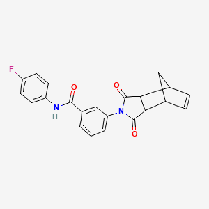 3-(1,3-dioxo-1,3,3a,4,7,7a-hexahydro-2H-4,7-methanoisoindol-2-yl)-N-(4-fluorophenyl)benzamide