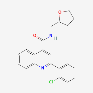 2-(2-chlorophenyl)-N-[(oxolan-2-yl)methyl]quinoline-4-carboxamide