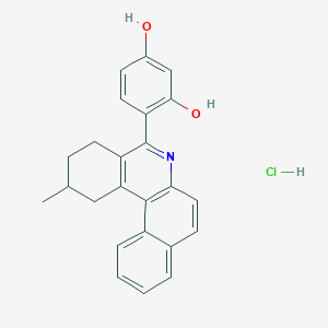 molecular formula C24H22ClNO2 B4036982 4-(2-Methyl-1,2,3,4-tetrahydrobenzo[a]phenanthridin-5-yl)benzene-1,3-diol;hydrochloride 