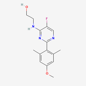 2-{[5-fluoro-2-(4-methoxy-2,6-dimethylphenyl)-4-pyrimidinyl]amino}ethanol