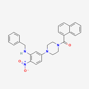 N-benzyl-5-[4-(1-naphthoyl)-1-piperazinyl]-2-nitroaniline