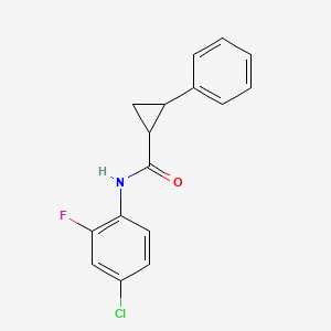 N-(4-chloro-2-fluorophenyl)-2-phenylcyclopropanecarboxamide