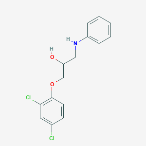 molecular formula C15H15Cl2NO2 B4037032 1-Anilino-3-(2,4-dichlorophenoxy)propan-2-ol 