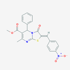 methyl 2-{4-nitrobenzylidene}-7-methyl-3-oxo-5-phenyl-2,3-dihydro-5H-[1,3]thiazolo[3,2-a]pyrimidine-6-carboxylate