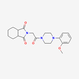 molecular formula C21H27N3O4 B4037062 2-{2-[4-(2-METHOXYPHENYL)PIPERAZIN-1-YL]-2-OXOETHYL}-OCTAHYDRO-1H-ISOINDOLE-1,3-DIONE 