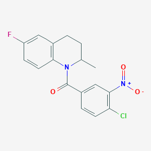 1-(4-chloro-3-nitrobenzoyl)-6-fluoro-2-methyl-1,2,3,4-tetrahydroquinoline