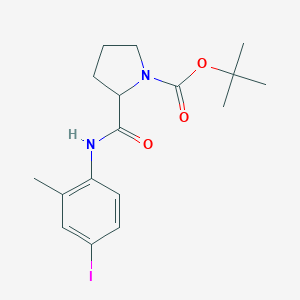 molecular formula C17H23IN2O3 B403711 tert-butyl 2-[N-(4-iodo-2-methylphenyl)carbamoyl]pyrrolidinecarboxylate 
