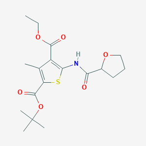 molecular formula C18H25NO6S B4037116 2-tert-butyl 4-ethyl 3-methyl-5-[(tetrahydro-2-furanylcarbonyl)amino]-2,4-thiophenedicarboxylate 