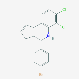 molecular formula C18H14BrCl2N B403712 4-(4-bromophenyl)-6,7-dichloro-3a,4,5,9b-tetrahydro-3H-cyclopenta[c]quinoline 