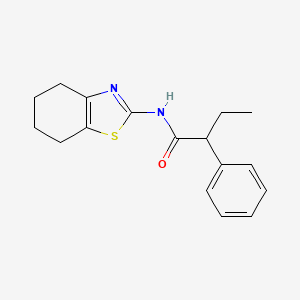 molecular formula C17H20N2OS B4037127 2-phenyl-N-(4,5,6,7-tetrahydro-1,3-benzothiazol-2-yl)butanamide 