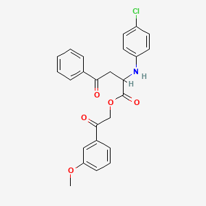 molecular formula C25H22ClNO5 B4037128 2-(3-methoxyphenyl)-2-oxoethyl 2-[(4-chlorophenyl)amino]-4-oxo-4-phenylbutanoate 