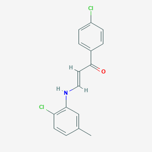 3-(2-Chloro-5-methylanilino)-1-(4-chlorophenyl)-2-propen-1-one
