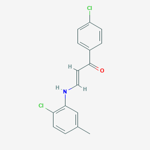 molecular formula C16H13Cl2NO B403713 3-(2-Chloro-5-methylanilino)-1-(4-chlorophenyl)-2-propen-1-one 