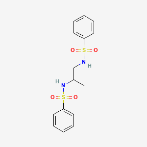 molecular formula C15H18N2O4S2 B4037141 N,N'-propane-1,2-diyldibenzenesulfonamide 