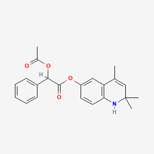 molecular formula C22H23NO4 B4037145 2,2,4-Trimethyl-1,2-dihydroquinolin-6-yl (acetyloxy)(phenyl)acetate 