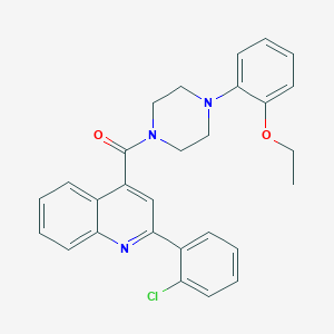 molecular formula C28H26ClN3O2 B4037153 2-(2-chlorophenyl)-4-{[4-(2-ethoxyphenyl)-1-piperazinyl]carbonyl}quinoline 