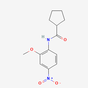 molecular formula C13H16N2O4 B4037171 N-(2-methoxy-4-nitrophenyl)cyclopentanecarboxamide 