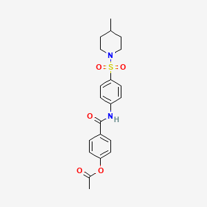 4-({4-[(4-Methylpiperidin-1-yl)sulfonyl]phenyl}carbamoyl)phenyl acetate