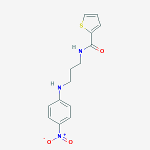 molecular formula C14H15N3O3S B403718 N-(3-{4-nitroanilino}propyl)-2-thiophenecarboxamide 