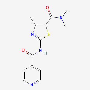 molecular formula C13H14N4O2S B4037184 N-{5-[(dimethylamino)carbonyl]-4-methyl-1,3-thiazol-2-yl}isonicotinamide 