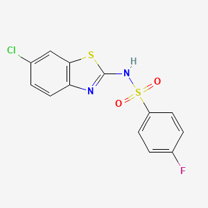 N-(6-chloro-1,3-benzothiazol-2-yl)-4-fluorobenzenesulfonamide