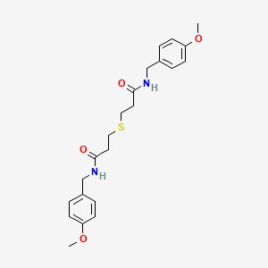 N-[(4-METHOXYPHENYL)METHYL]-3-[(2-{[(4-METHOXYPHENYL)METHYL]CARBAMOYL}ETHYL)SULFANYL]PROPANAMIDE