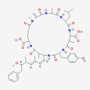 molecular formula C52H71N7O13 B040372 Microcystin LY CAS No. 123304-10-9