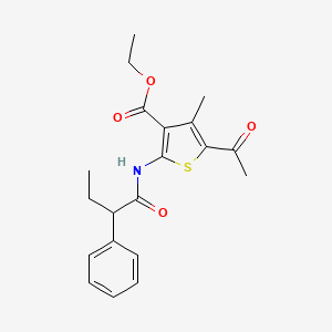 molecular formula C20H23NO4S B4037205 ethyl 5-acetyl-4-methyl-2-[(2-phenylbutanoyl)amino]-3-thiophenecarboxylate 