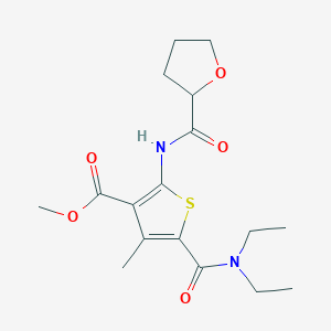 Methyl 5-(diethylcarbamoyl)-4-methyl-2-[(tetrahydrofuran-2-ylcarbonyl)amino]thiophene-3-carboxylate