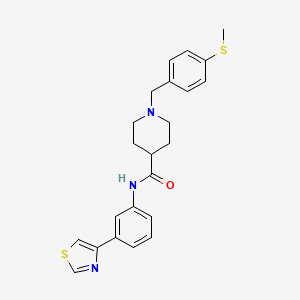 1-[4-(methylthio)benzyl]-N-[3-(1,3-thiazol-4-yl)phenyl]-4-piperidinecarboxamide