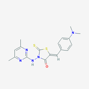 5-[4-(Dimethylamino)benzylidene]-3-[(4,6-dimethyl-2-pyrimidinyl)amino]-2-thioxo-1,3-thiazolidin-4-one