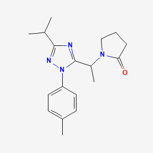 1-{1-[3-isopropyl-1-(4-methylphenyl)-1H-1,2,4-triazol-5-yl]ethyl}pyrrolidin-2-one