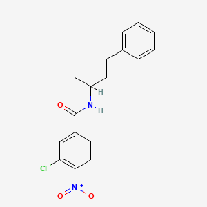 3-chloro-N-(1-methyl-3-phenylpropyl)-4-nitrobenzamide